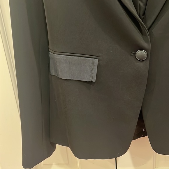 Rag and bone black blazer detail Rylie Single-Button Blazer crepe - Picture 11 of 15